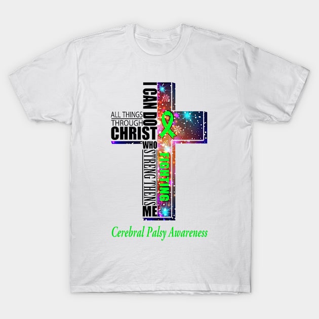 Cerebral Palsy Awareness Merry Christmas Support Cerebral Palsy Warrior Xmas Gifts T-Shirt by ThePassion99